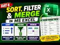 Sort, Filter and Merge in MS Excel