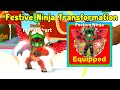 Unlocked Festive Ninja Transformation! - Super Power Fighting Simulator Roblox