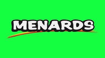 Menards Green Screen Logo Loop Chroma Animation