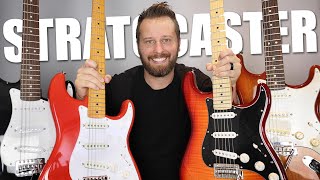 ULTIMATE Stratocaster Comparison!  From Squier Affinity to Fender Custom Shop!