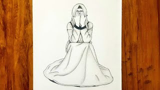 Muslim girl drawing with hijab easy | Pencil sketch | Splendid Art