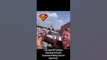 The Cast Of Twisters Celebrating David Corenswet Being Cast As Superman