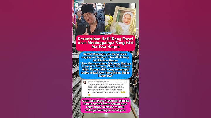 Keruntuhan Hati ikang Fawzi atas meninggalnya sang istri Marissa Haque #ikangfawzi #marissahaque