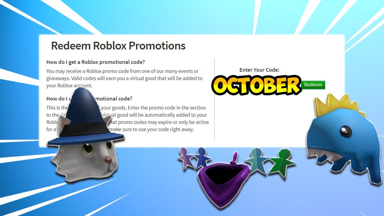 All New Promo Codes Roblox October 2020 Youtube - roblox witch hat codes