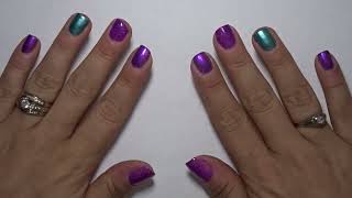 Polish Along! Purple Multichrome Teal Holo Nails | Come Paint Holo Taco Anti-Hero | RainbowRackNails