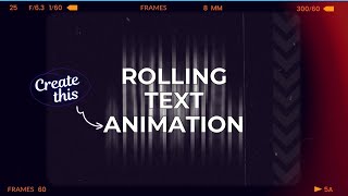 Creative ROLLING Text Effect in Premiere Pro | Easy & Simplified Tutorial