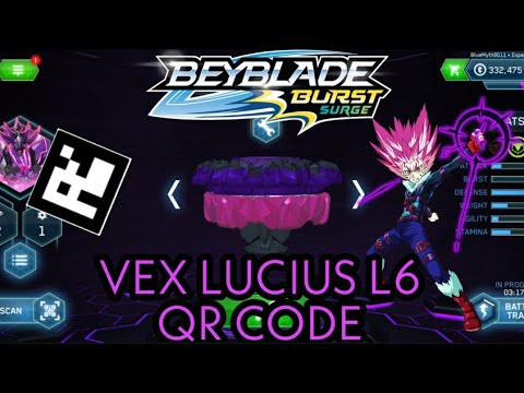 Vex Lucius L6 QR Code + GAMEPLAY!! - BEYBLADE BURST APP - YouTube