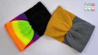Easy Cinched Headband  No Waste Yarn Needed! | Circular Knitting Machine Tutorial