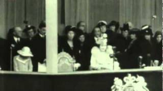 The Queen launches the liner, The Queen Elizabeth
