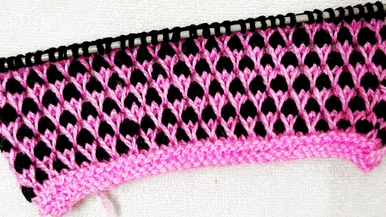 Very Simple Two Color Knitting Pattern/Design - YouTube