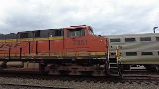 2 METRA Trains and BNSF Train in Naperville on 420 Eve 2025