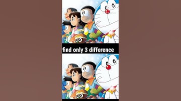 find only 3 difference 🤔🧠💪 || #doraemon #doraemon #anime #viral #trending #shorts