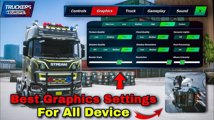 Best graphic #trucksimulator #realistic #bestgraphicspossible #android, truckers of europe 3