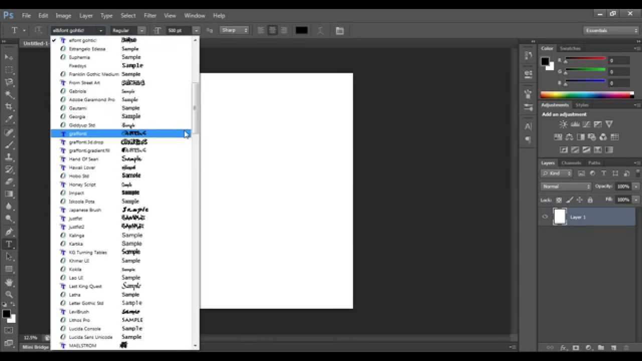 how to add fonts to photoshop cs5