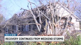 Thumbnail Recovery continues from weekend storms in Montgomery