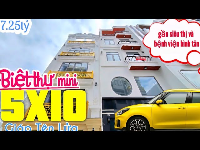 Bán nhà Mã Lò Bình Tân NGANG 5M CÓ GARA Ô TÔ, 5 Phòng sát Tên lửa gần Aeon Mall
