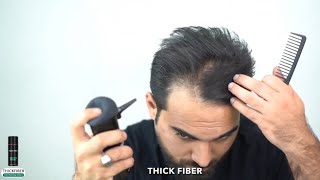 How to cover up thin & receding hairline by Hair Building Fibers ( THICK FIBER)