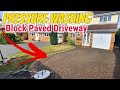 Block paving driveway pressure cleaning