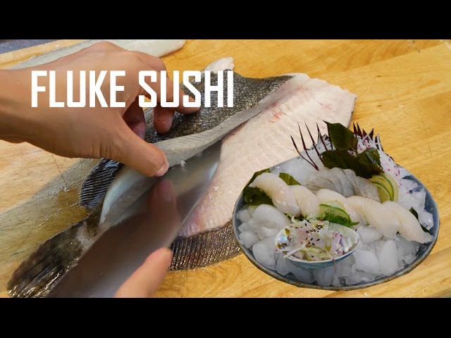 How to Fillet Fluke & Flounder for Sushi and Sashimi (Part 1) | (比目鱼寿司) | Native Sushi