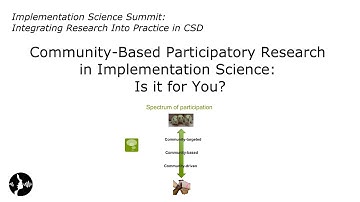 Kirsten Senturia: Community Based Participatory Research in Implementation Science
