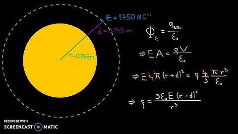 Charge density and electric field of insulating sphere