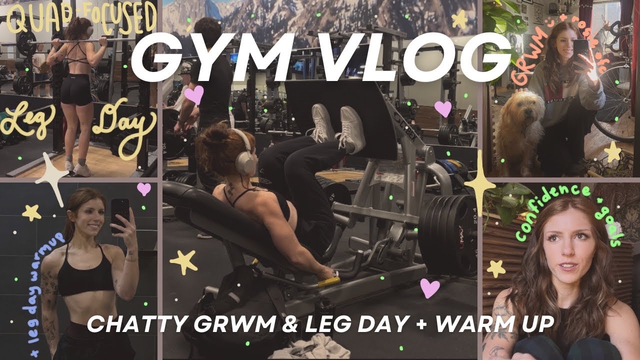gym vlog || leg day workout + warm up & some life updates - YouTube