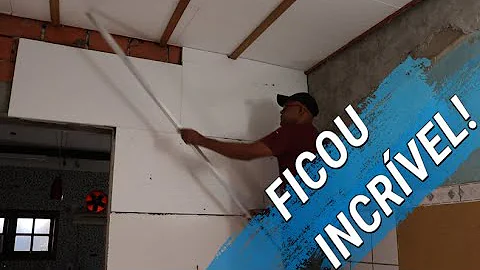 O que passar na parede de isopor?