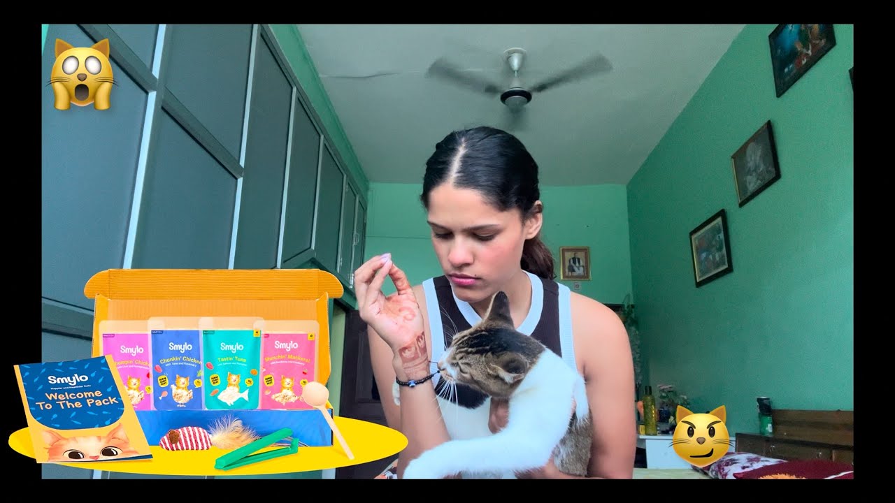 Billi ka 2000 ka khana order kiya😱😱 / smylo cat food review 
