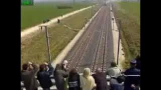 Fastest Train 574 km/h - watch the top left speed