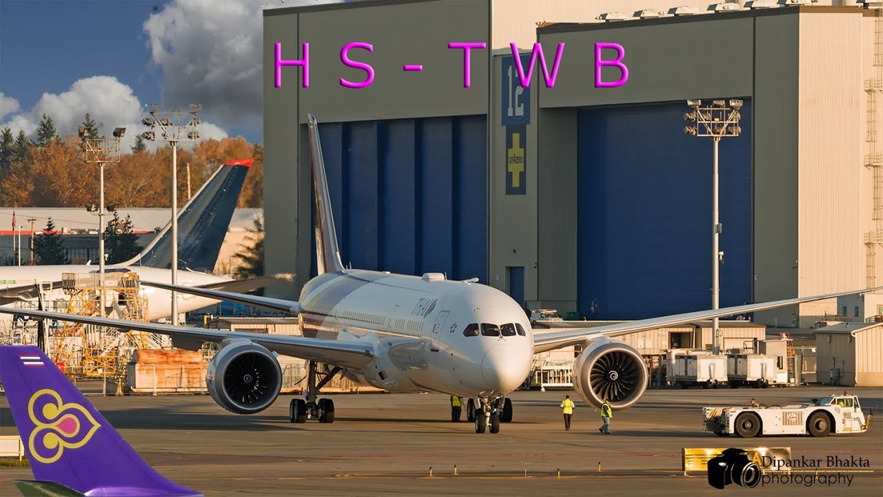 Thai Airways second Boeing 787-9 (HS-TWB)  delivery flight  PAE Everett to Bangkok Thailand BKK