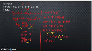36th video: MAT133 - Law of Logarithm - Example 3