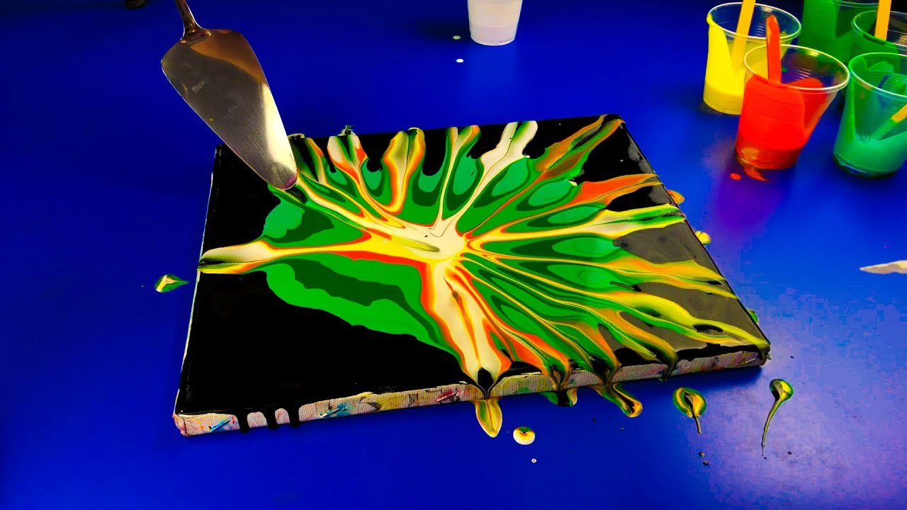 MAGIC Acrylic Pouring satisfying New Technique Dragon Scales Effect