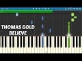 Thomas Gold feat. Bright Lights - Believe (Piano Tutorial)