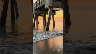 Sunrise reflections #beach #pier #incredible #colors  #ocean