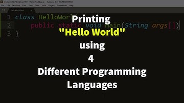 Write "Hello World" using C,C++,Java and Python !