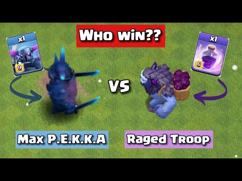 P.E.K.K.A Vs All Max Troop + Rage Spell | Clash Of Clans