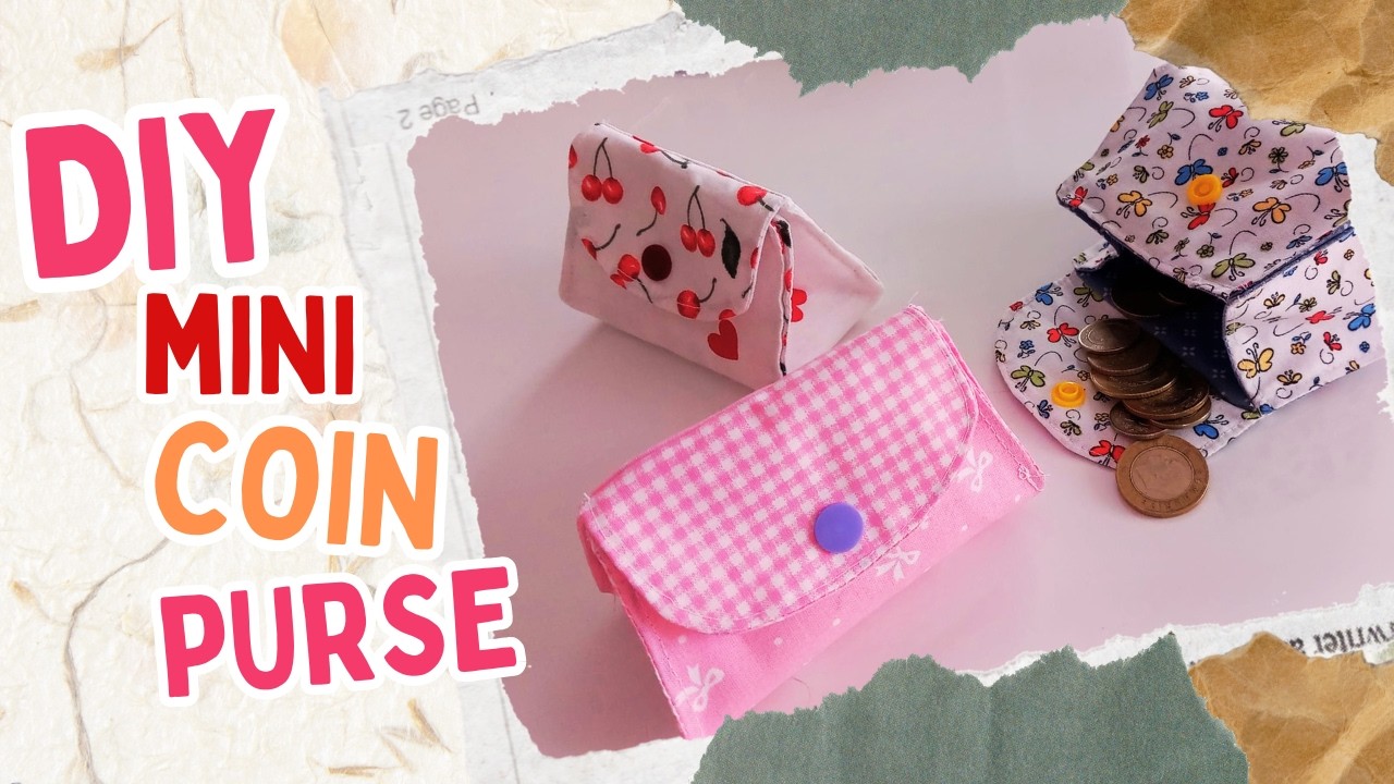 VERY EASY AND QUICK⭐ Mini Coin Purse with Snap Closure | Easy Beginner Sewing Tutorial