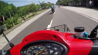 Wave s 125 (148cc) Chasing Sniper 150 (160 cc 6 speed)