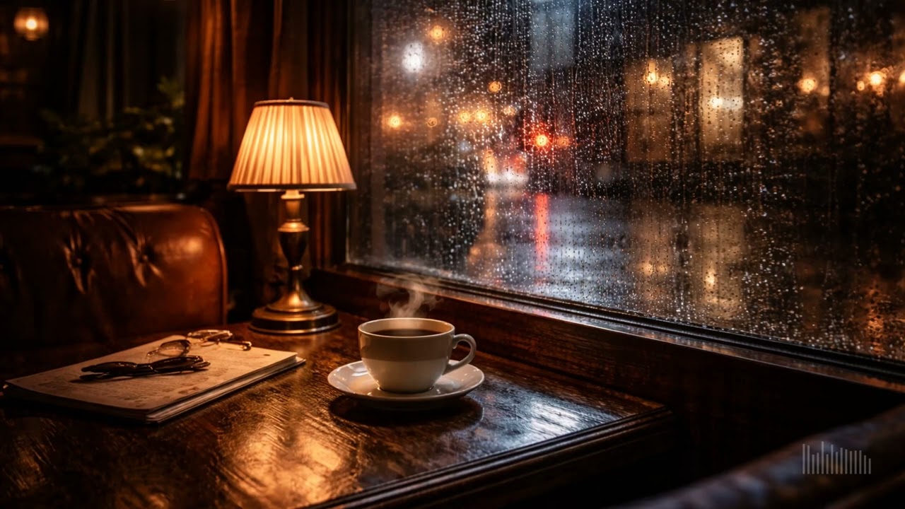 Rainy Jazz Cafe 🎹 BGM [3 Hours] - music to relax/study to