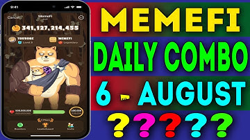 Memefi Daily Combo 6 August 2024 | today memefi 2,000,000 coin