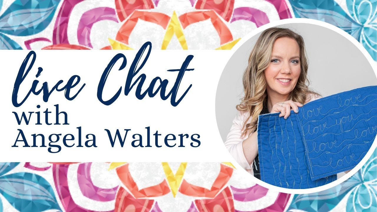 Introducing my Newest Machine Quilting Rulers- Live chat with Angela  Walters