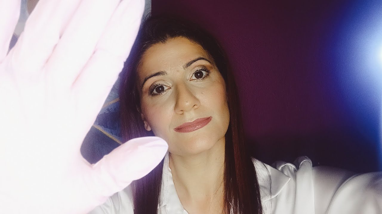 Greek Asmr-Cranial exam👩‍⚕️⚕️#cranial #cranialnerveexam #gloves #whispering