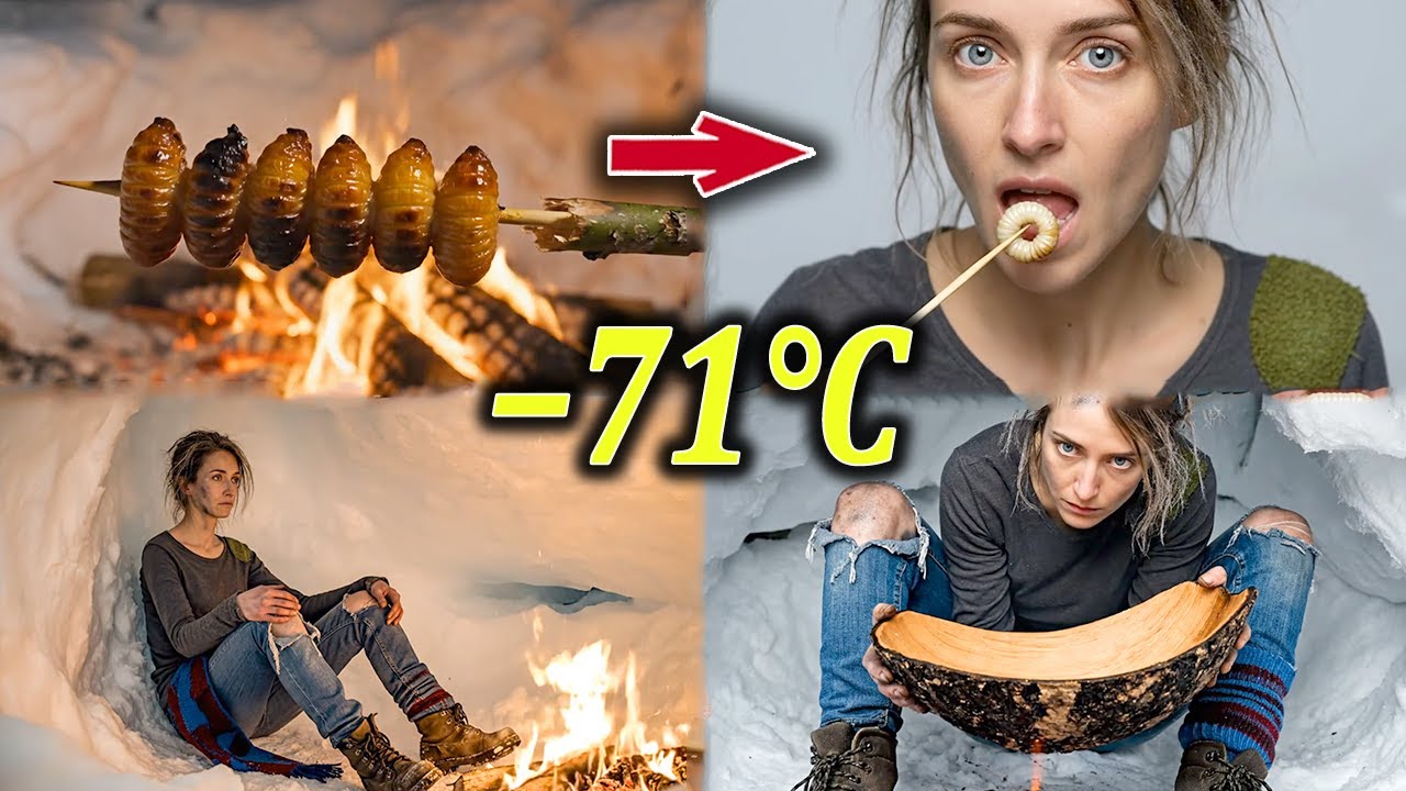 Survived -70°C: Extreme Wilderness Food: From Rotten Wood to Delicious Mea