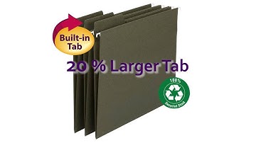 100% Recylced FasTab Hanging File Folders from Smead