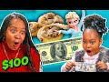 Parents Try Guessing What Their Kid Will Do With $100 | What Would My Kid Do? #9 (Frozen, Cookies)