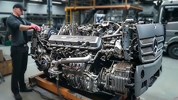 Man Monteert Mercedes TRUCK MOTOR Perfect Samen | Begin tot Eind door @trucks_channel_razborgruz