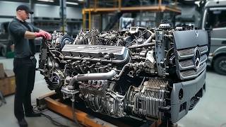 Man Fully Assembles Mercedes TRUCK ENGINE Perfectly | Start to Finish by @trucks_channel_razborgruz by Quantum Tech HD 5,272,037 views 2 weeks ago 23 minutes