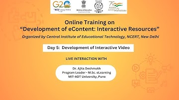 Online Training Day 5: Development of Interactive Video
