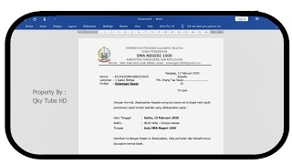 Cara Mudah Buat isi surat dan Kop Surat Otomatis