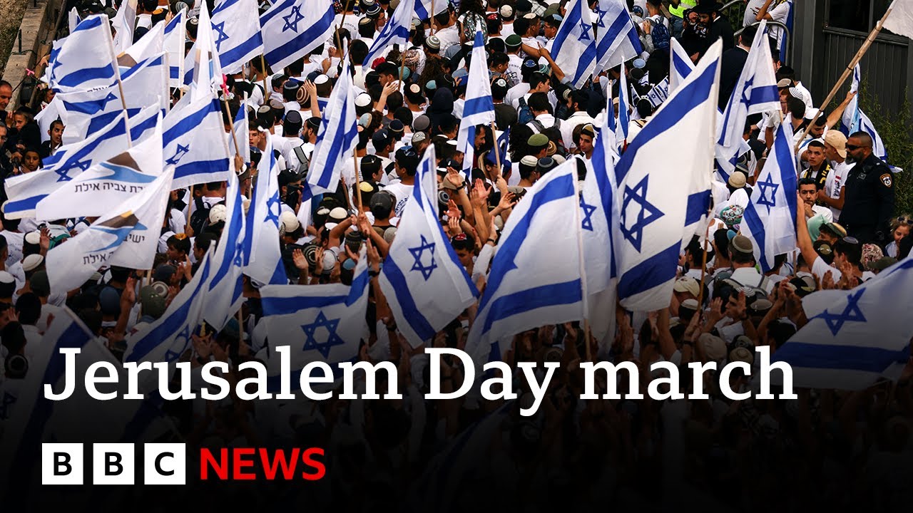 Israeli nationalists march for Jerusalem Day – BBC News